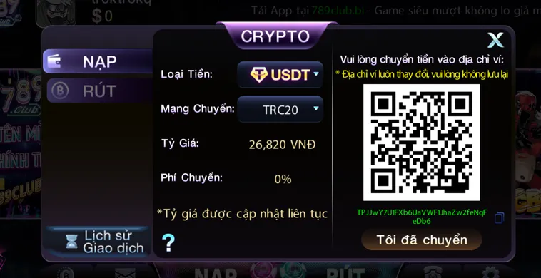 Nạp Tiền 789Club Hướng Dẫn Các Kênh Giao Dịch Tự Động Kích Hoạt Ví Cược Thần Tốc