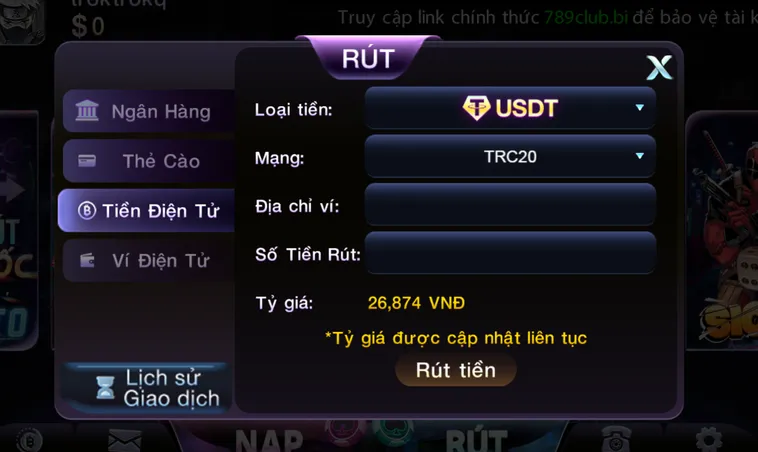 Rút Tiền 789Club Phương Thức Thanh Khoản Tự Động Siêu Tốc Đạt Độ Chính Xác 100%