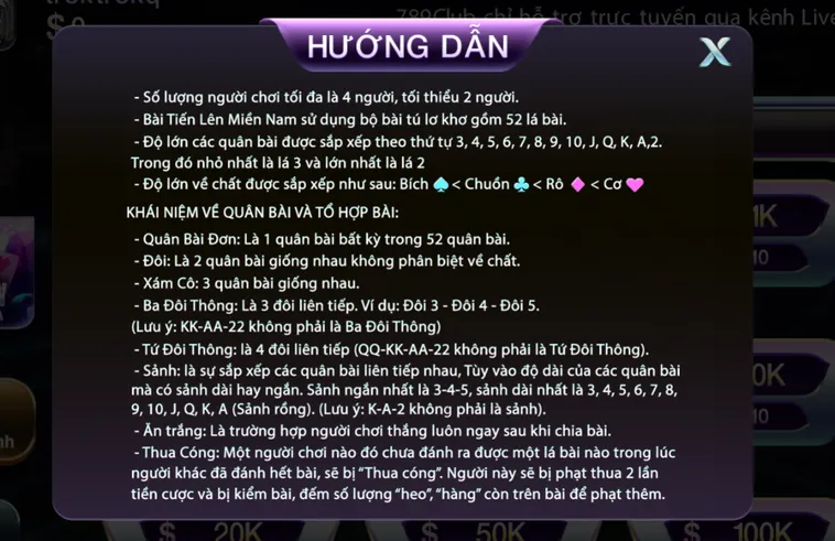 Tuyệt Chiêu Định Lượng Bài Tiến Lên Miền Nam Tại 789Club Ăn Tiền Khủng